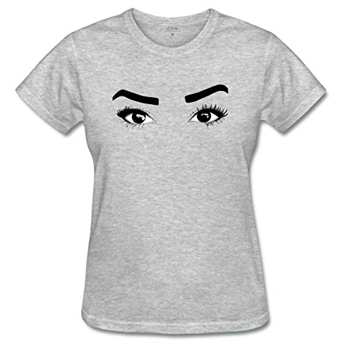 iCoup Julongcul Liza Koshy Big Eyes T-Shirt for Womens L Gray