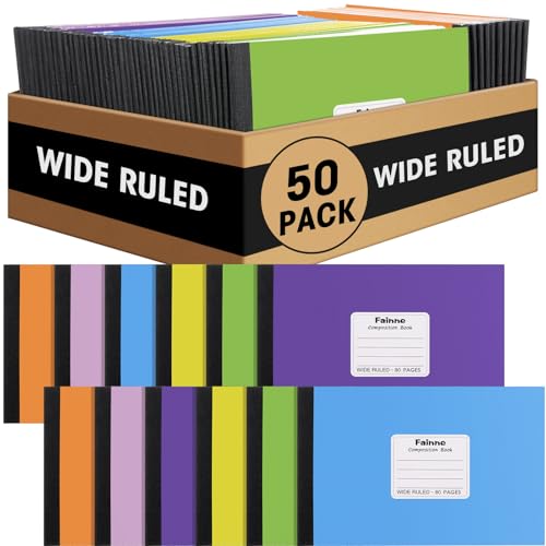 Carnet de composition A5 marbré Fainne avec couverture colorée