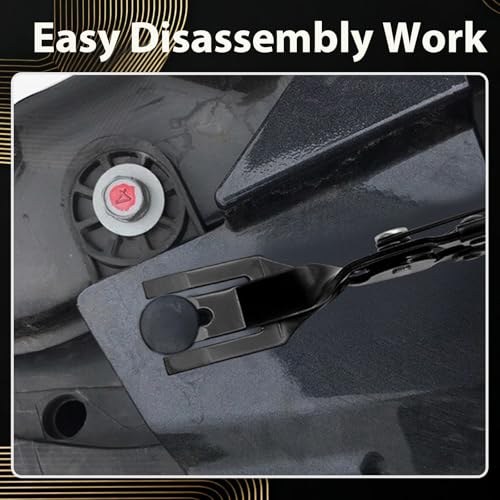 Image of Car Panel Trim Removal Tool, Interior Clip Plier with Red Non-Slip Handle, Door Upholstery and Dashboard Fastener Remover