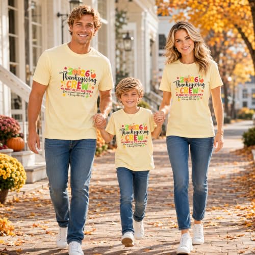 FAYALEQ 2026 Family Thanksgiving Shirts Thanksgiving Crew Matching Shirt - image 6