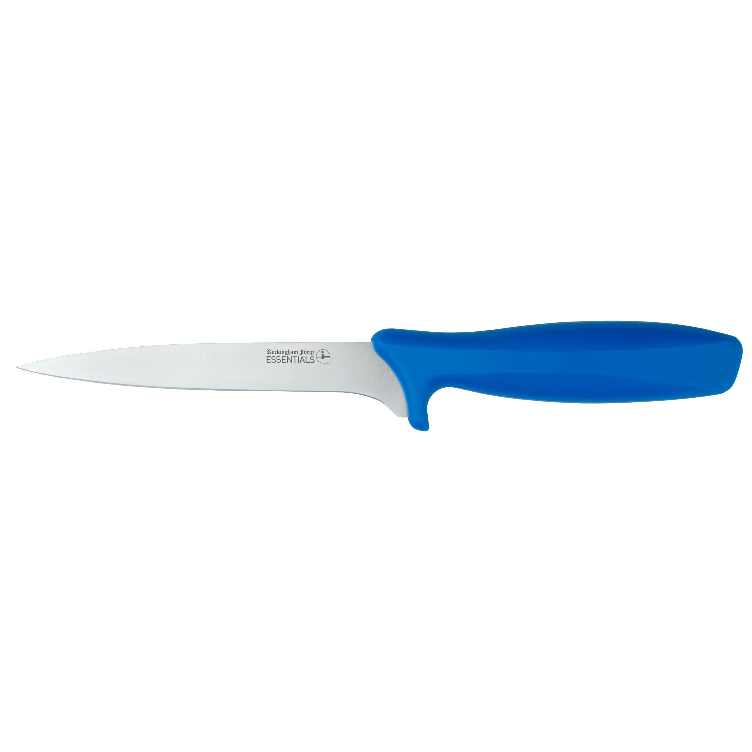 Rockingham Forge Essentials Blue Handle Filleting Knife Flexible 15cm for Raw Fish - Coloured Knives for Food Hygiene, Allergen and Intolerance - Colour Coded Stainless Steel Kitchen Knives