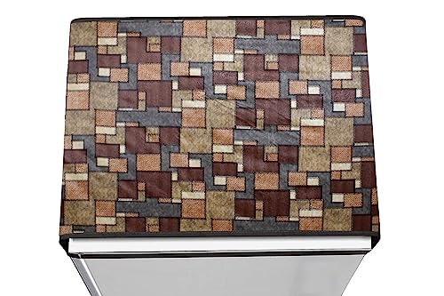 Image of Stylista Refridgerator top Cover Suitable for Samsung RT28C3452CU /HL, 236 Liter Fridge, Dimension (WXD) 65x111 CM, Seamless Pattern Brown