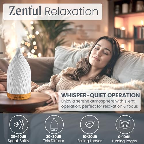 Ceramic Essential Oil Diffuser – 100ml Handcrafted Ultrasonic Aroma Diffuser with 7 LED Colors, Auto Shut-Off When No Water & Quiet Operation – Stone Diffuser for Home, Office & Bedroom - Image 6