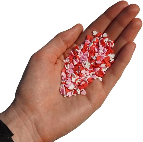 Miniatura 6 de Sprinkletz Hearts - Paquete de pequeñas piezas de arcilla polimérica para manualidades, álbumes de recortes, 1800 piezas