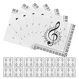 IMIKEYA 40 Servilletas de Papel Cuadradas Diseño de Notas Musicales Desechables y Decorativas para Fiestas Toallas de Papel para Manos Ideales para Cumpleaños y Eventos Temáticos