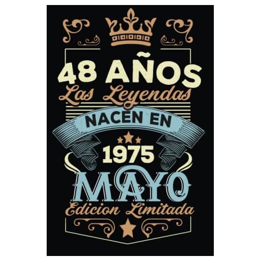 LAS LEYENDAS NACEN EN MAYO EL AÑO 1975: 48 Aniversario Cuaderno personalizado 48 años regalos Feliz 1975 cumpleaños ideas de regalos
