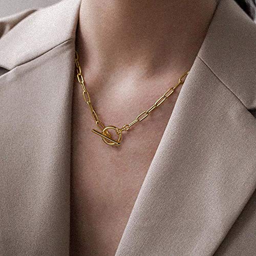 Collier en or plaqué 14K véritable avec médaille initiale gravée - 4