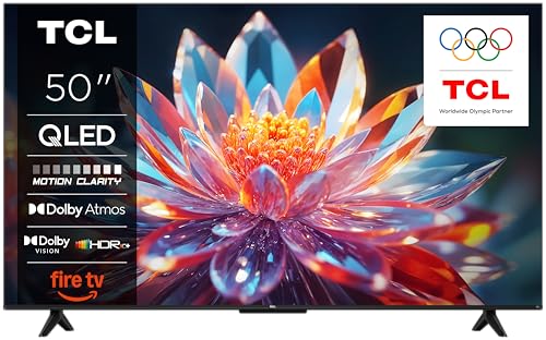 TCL 50T6C 50'' QLED TV 4K HDR, FireTV (SmartTV con Dolby Vision e Atmos, HDR10+, Premi e Chiedi ad Alexa)