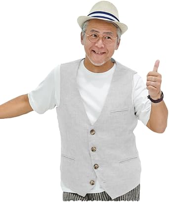 Mens Casual Linen Vest Vintage V-Neck Vest Dress Summer Beach Wedding Linen Waistcoat