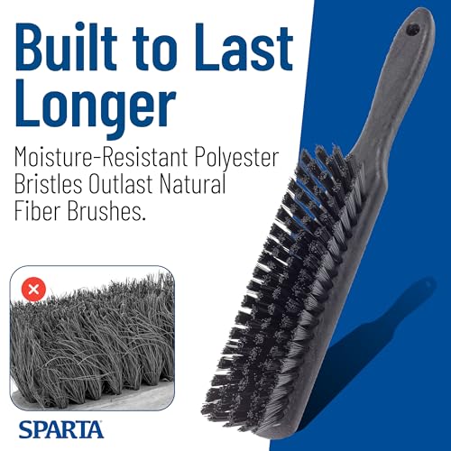 Brosse de comptoir Sparta à poils denses en polypropylène noir robuste - 8