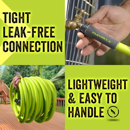 Flexzilla Garden Hose 5/8 in. x 50 ft., Lightweight All-Weather Water Hose, Durable and Flexible, Leak-Free Connections - image 9