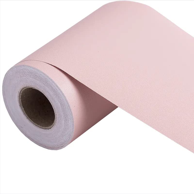 VisitRyl Peel and Stick Wallpaper Borders Self-Adhesive for Bathroom Wall Border Sticker Home Ceiling Decorative Border for Living Room Kitchen Light Powder 12cm X 500cm — image 1