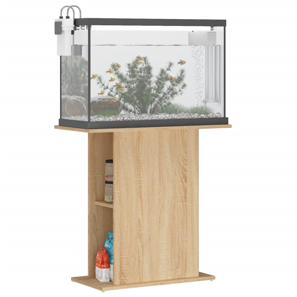 Tomostar Support pour Aquarium Meuble de Base chêne sonoma 75x36x72,5 cm
