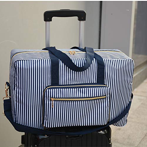 Foldable Travel Bag Water Resistant Travel Duffle Bag with Lining and Shoulder Strap UPGRADE