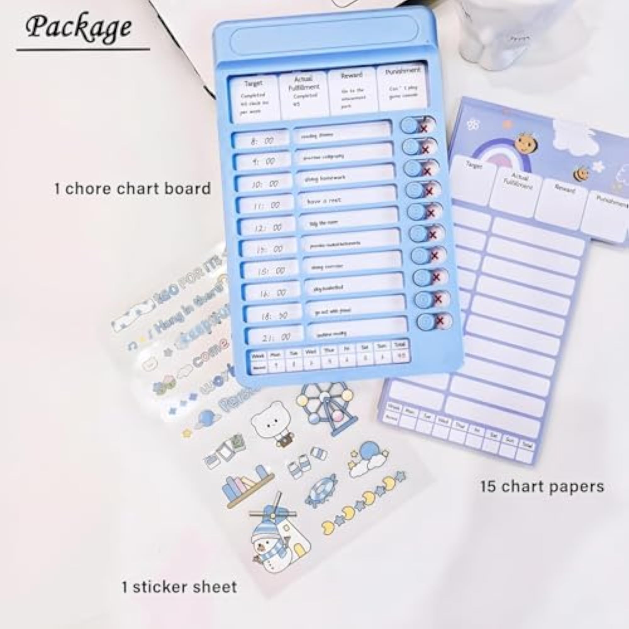 Habit Tracker Daily Planner Checklist Board with Cards