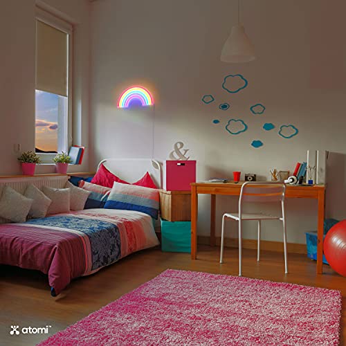 Atomi Smart Neon Led Light I Decorative Wall Art For Bedrooms, Bars & Diy Designs I Usb Powered, 10 Ft Cord - Multi-Colored Rainbow #TOP1