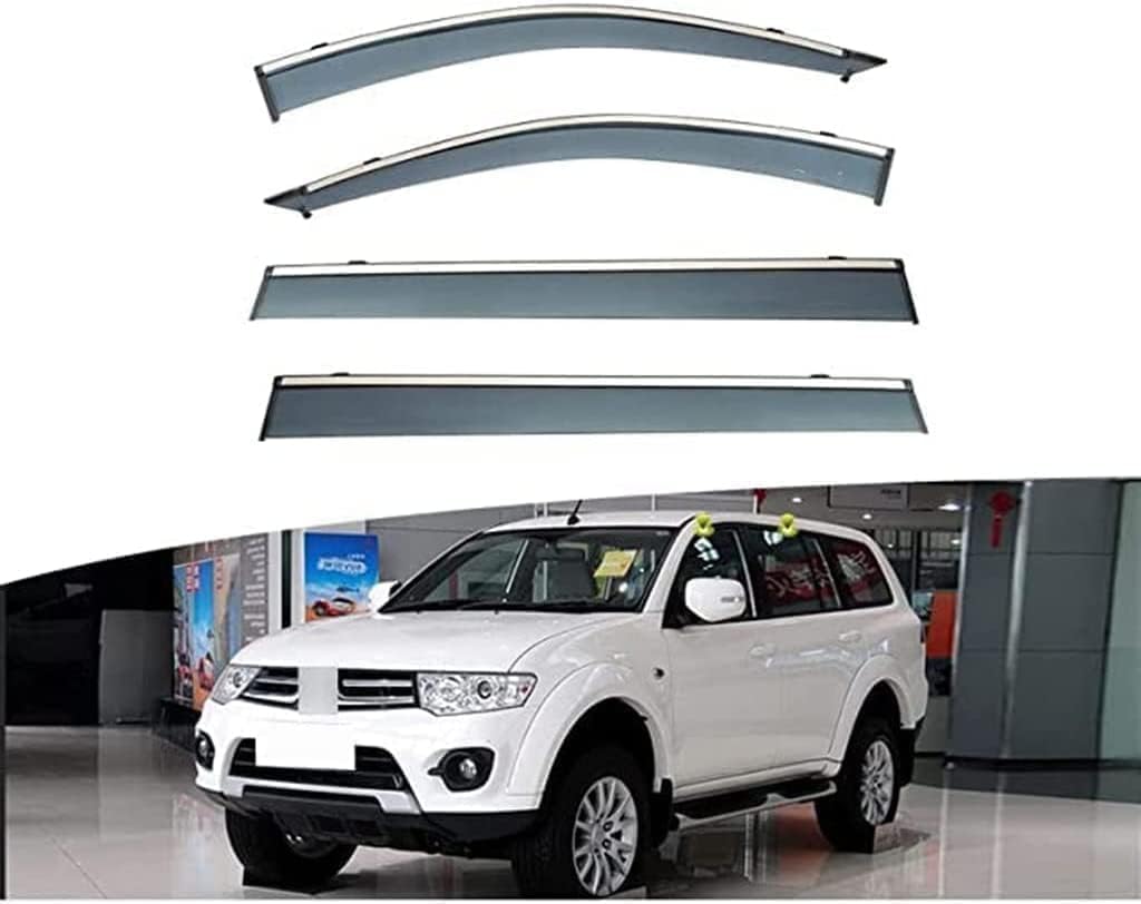 PANXUC Car Wind Deflectors for Mitsubishi Pajero Sport 2016-2022, Side Window Wind Rain Deflector Window Visor Sun Rain Guard Smoke Guards