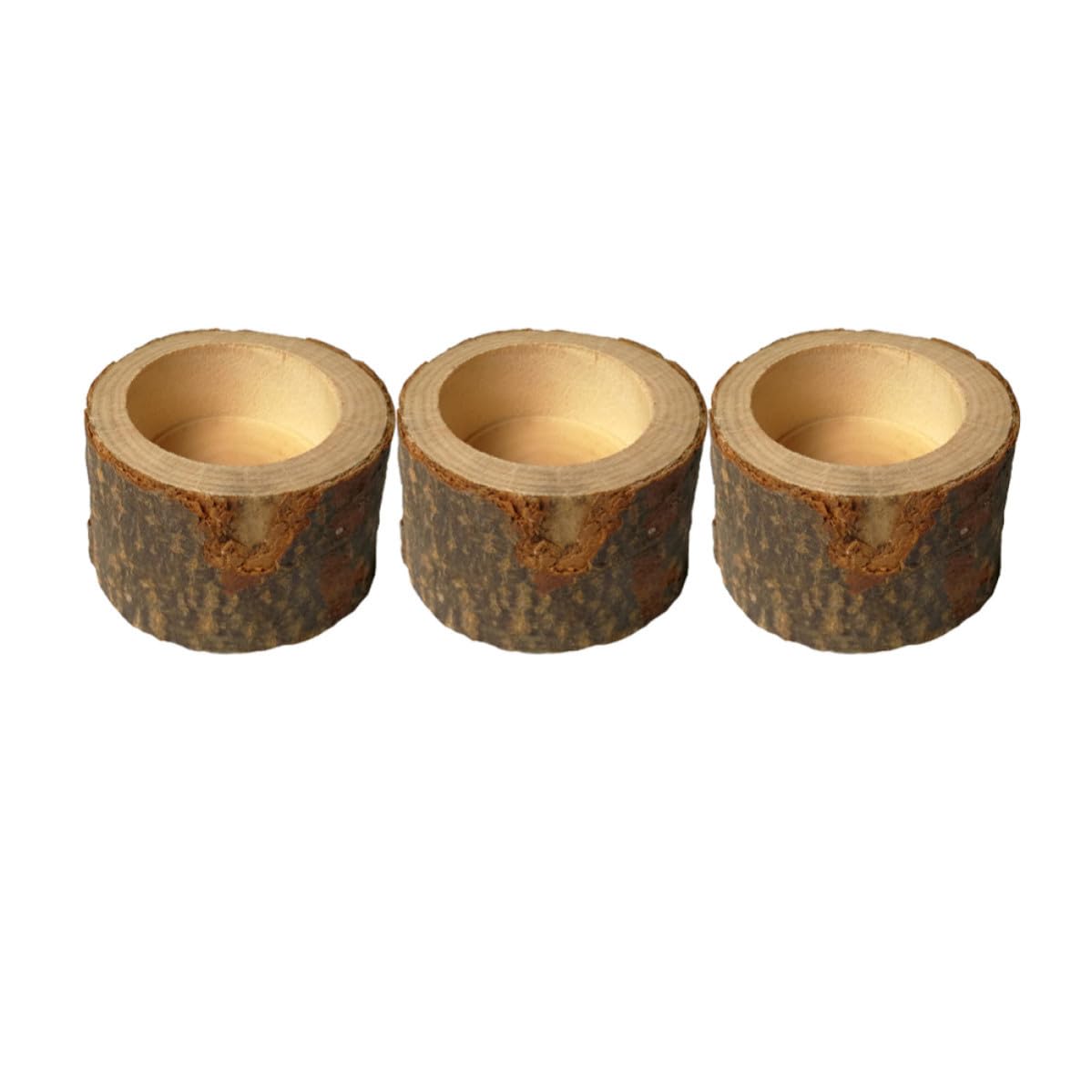 BESPORTBLE 12 Pezzi Portacandele Rustico in Legno a Ceppo per Candele