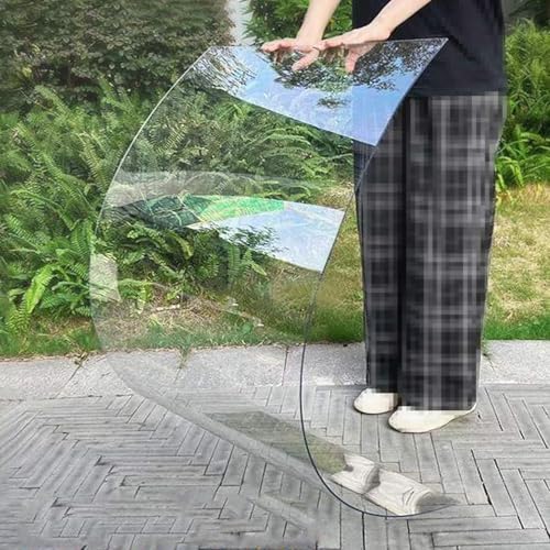 NIANXINN Láminas de Policarbonato Impermeable,Planchas Transparentes Tejados para Invernadero Jardín 1,2mm,Paneles de Plástico Techo Reemplazo Marquesinas Exterior,Recortables (60cm x 2m)