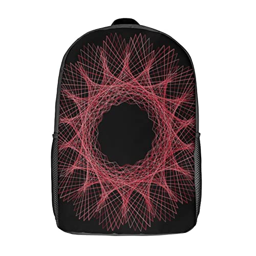 Sac à dos scolaire 17 pouces avec impression 3D Fractal