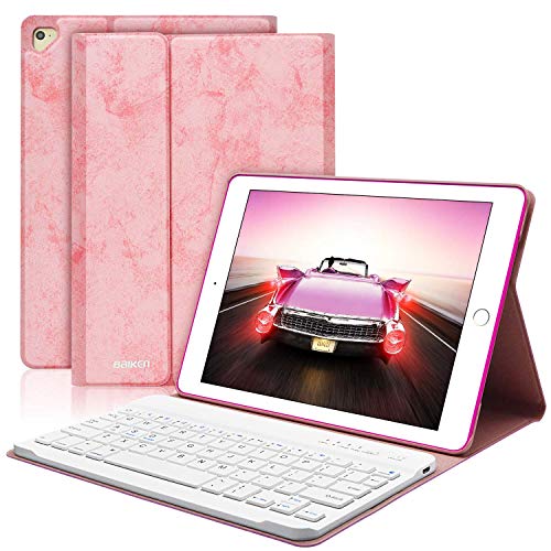Greatest Product iPad 9.7 Keyboard Case for iPad 2018(6th Gen) - iPad 2017 5th Gen - iPad Pro 9.7 inch - iPad Air 2 & 1, Case with Keyboard Detachable Bluetooth, iPad Case for 6th Generation with Keyboard (Pink)