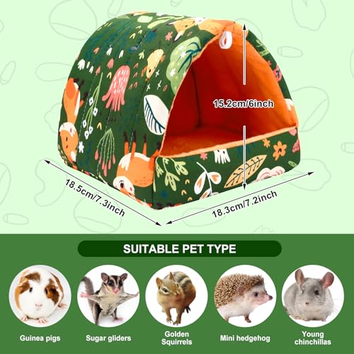 UPINS Cama de porquinho da índia, esconderijo de porquinho-da-índia, lavável, acessórios para gaiola