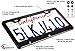 Genuine Carbon Fiber License Plate Frame with Screws and Caps Tag Registration 100% Real Premium Quality 3D Twill Weave Light Weight Gloss Finish Standard Size - Aggressive Overlays - Qty 1
