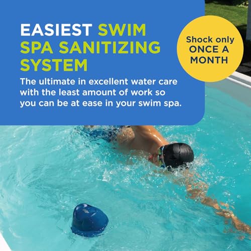Image of FROG @Ease Floating System for Swim Spas - Quick & Easy Self-Regulating Swim Spa Sanitizer - Swim Spa Maintenance System with Sanitizing Minerals & SmartChlor Technology