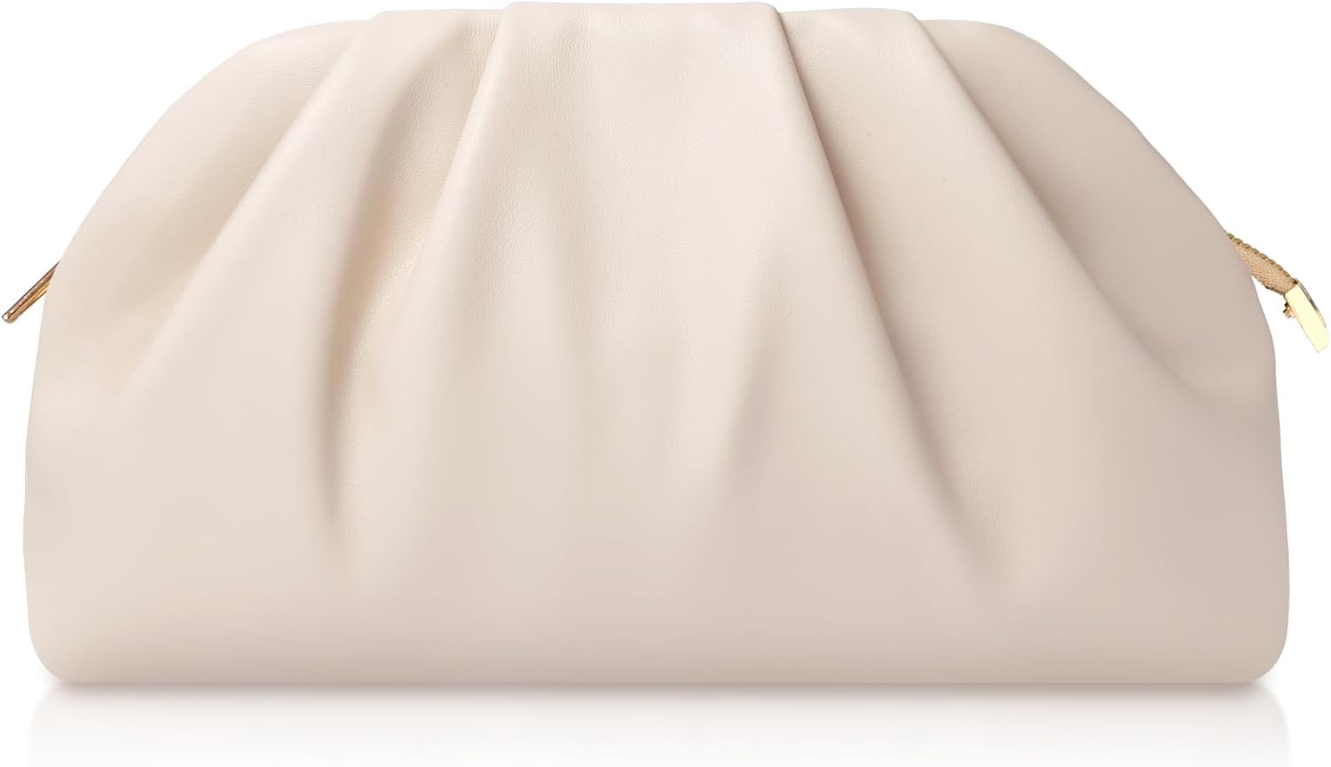 lovyoCoCo Clutch Purse for Women Soft Pleated PU Wedding Clutch, Elegant Evening Bag for Galas, Proms,Cocktail Parties