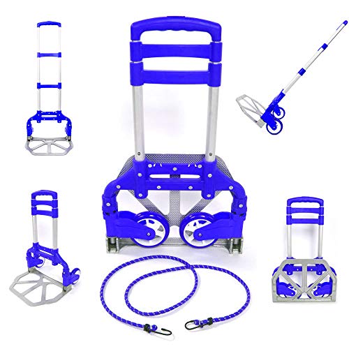Carretilla plegable portátil de aluminio azul miniatura 1