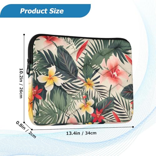 Funda para portátil 13-14 pulgadas Tropical Leaves rosa miniatura 3