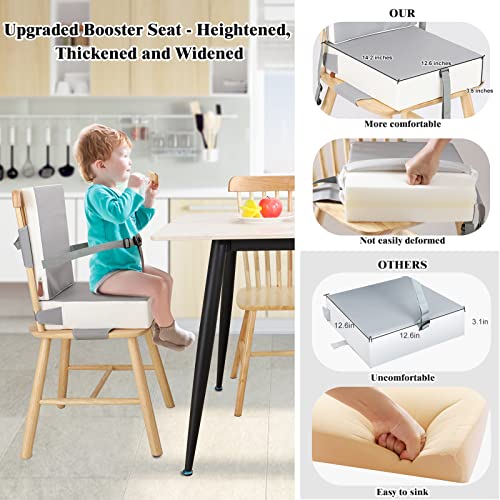 Toddler Booster Seat For Dining Table,Non-Slip Bottom Kid/Child/Baby Booster Seat For Table With Backrest,3 Point Harness Toddler Booster Seat With Adjustable Straps #TOP3