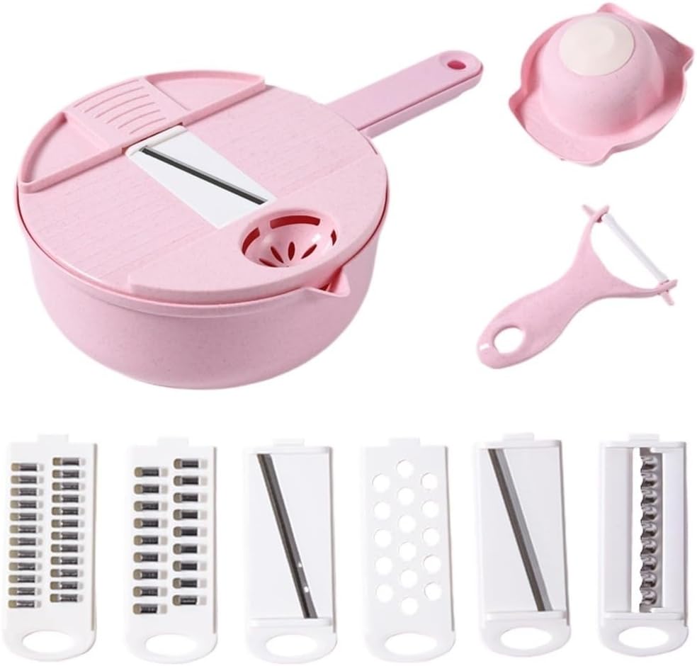 12 Pack Vegetables Manual Multifunction Vegetable Slicer with Protection Carrot Potato Grater(black-JoJo's Bizarre Adventure1)