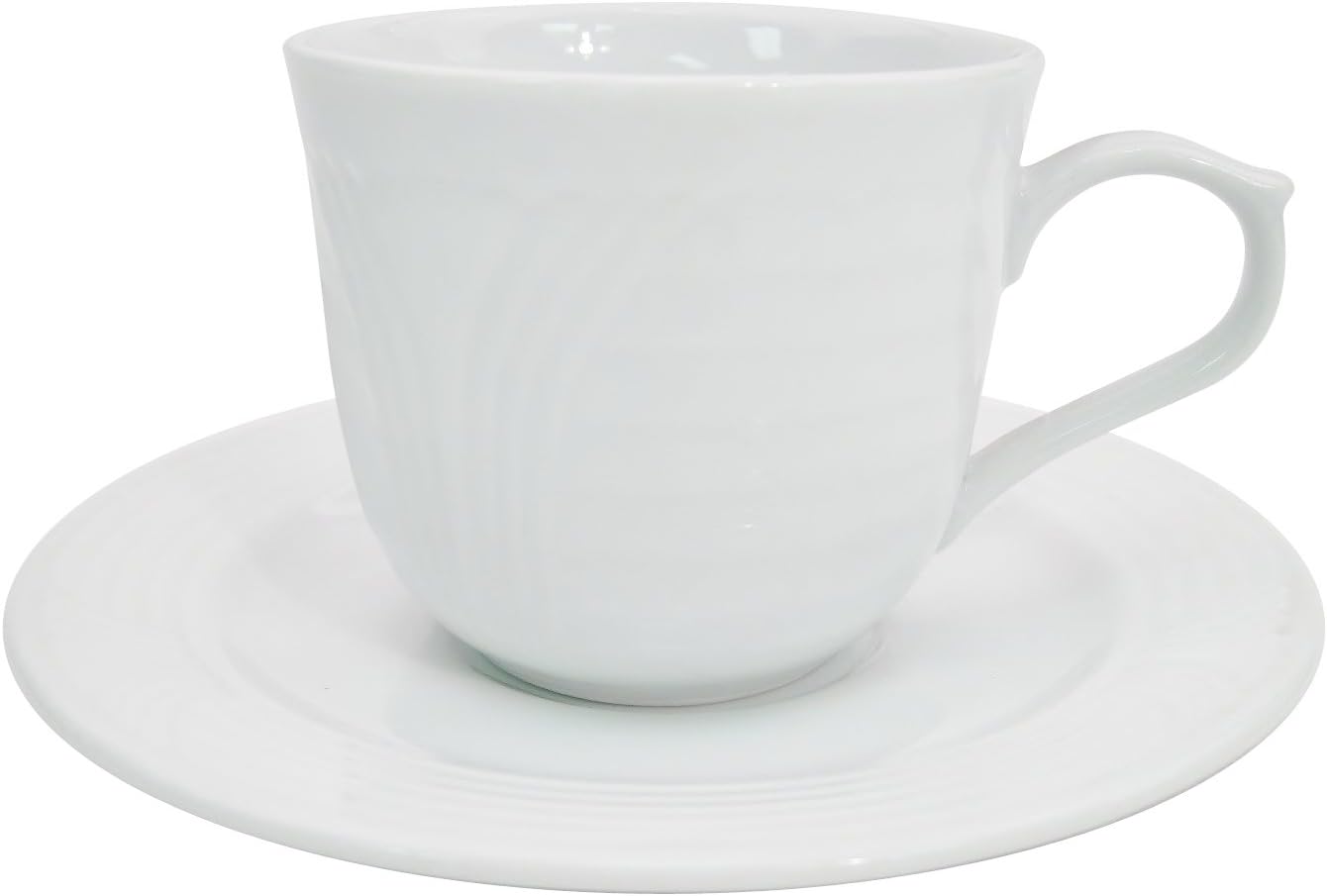 CAC China CRO-2 Corona 6-Inch Super White Porcelain Saucer, Box of 36