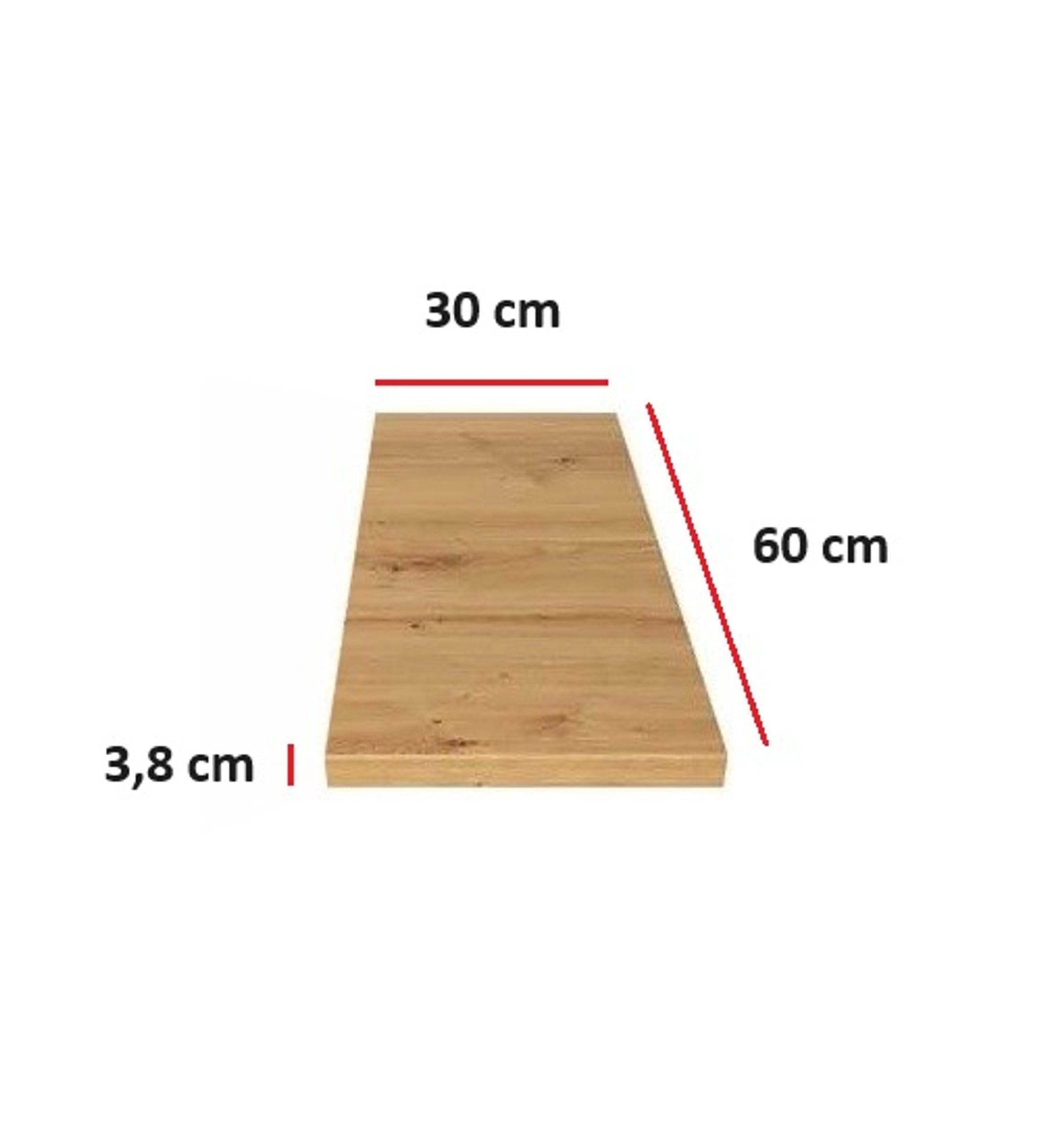 Küchen Arbeitsplatte 30 cm 38 mm Küchenzeile Küchenblock Eiche Artisan EKO STILO