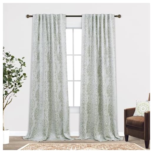 Mrs.Naturall Boho Room Darkening Bedroom Window Curtains