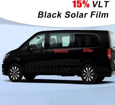 Nano Ceramic Window Tints 99% Anti UV Automotive Privacy Tinted Film for Car Heat Glare and Scratch Resistance Car Sun Shade Roll, 15% VLT, 24 in x 20'ft