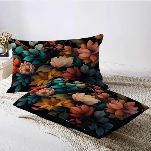 Housse de couette microfibre 220x240cm à fermeture éclair pratique noire