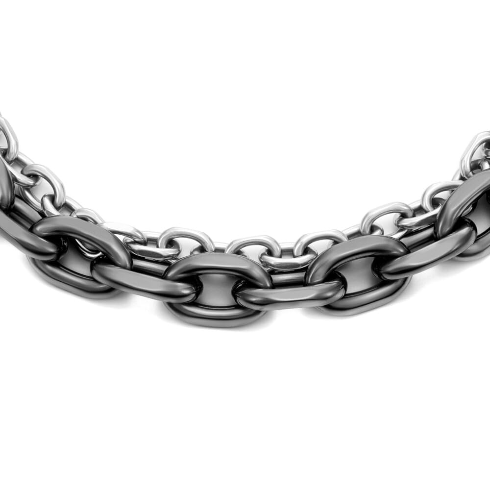 Armani Exchange Hombre Pulsera de piedras semipreciosas o acero inoxidable con cierre de mosquetón