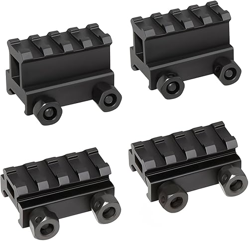 360 Tactical 1 pulgada de alto perfil corto Riser Mount Matte Black Picatinny 8 Ranura para visores y óptica