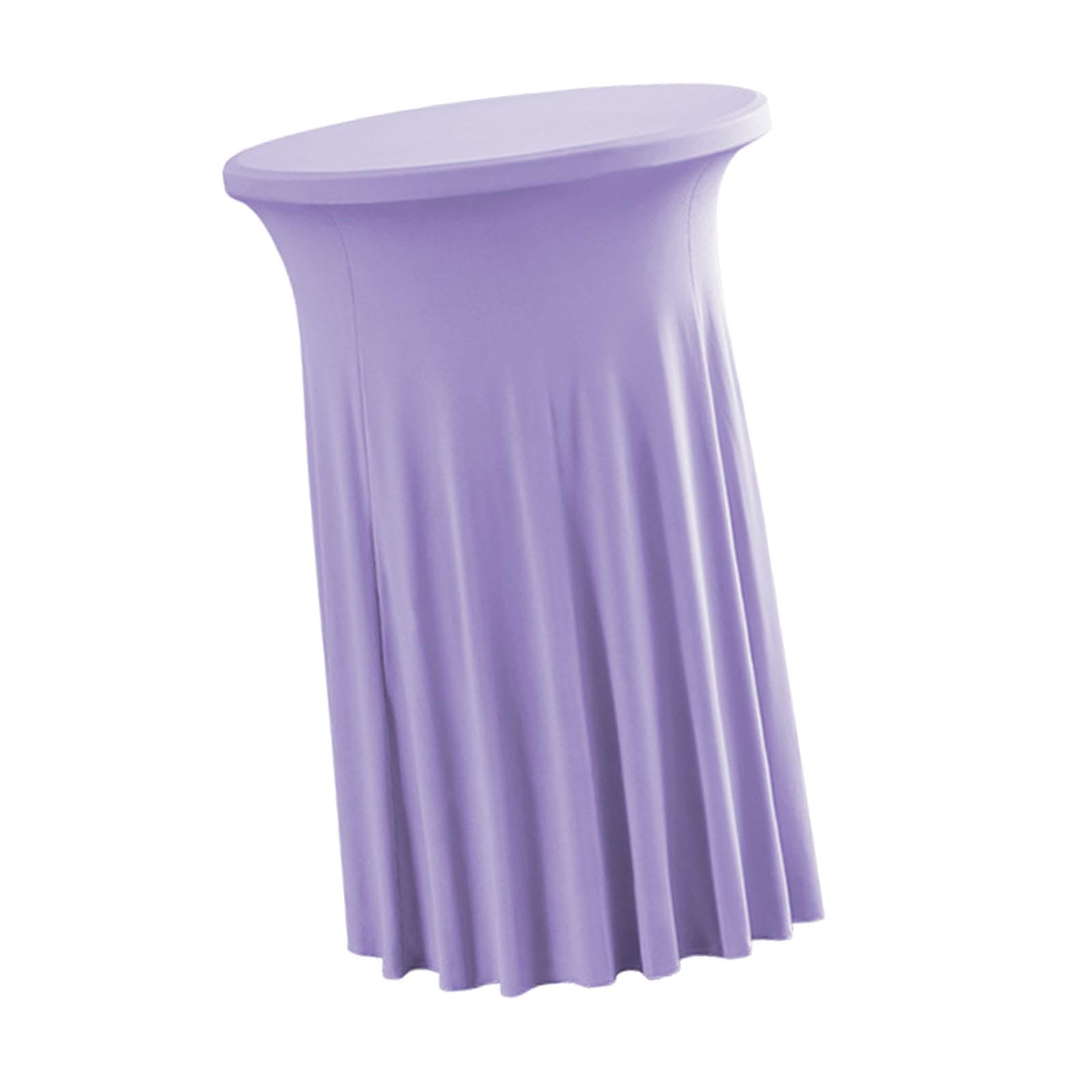 NIVAA Cocktail Table Tablecloth Stretch Decorative with Skirts for Events Cake Bar Light Purple-image-45