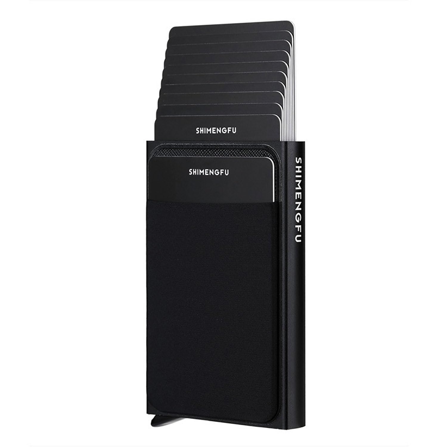 Credit Card Holder Imported Large 12 Slots Metal RFID Pop up Card Holder Wallet for Men - (Black -9.6 Cm x 6.2 Cm x 1.45 Cm)