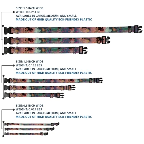 Collar Pocahontas y John Smith Buckle Down con clip de plástico ajustable para perros 4