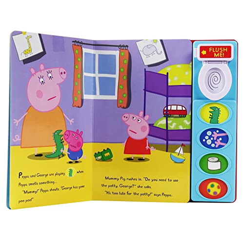 Pi Kids 9781503763647 Peppa Pig – Let’S Go Potty! Interactive 5-Button Potty Training Sound Book thumb #3