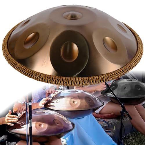 ILOOXI 432hz 440hz �n���h�p���y��AD�}�C�i�[ 9/10/12�m�[�g �n���h�p���h�����A�Ŋy���l�q���F�l�M�t�g�p �A�n���h�p���}���b�g2�A�n���h�p���X�^���h�A�L�����[�o�b�O�t�� (Color : Gold-432hz, Size : 