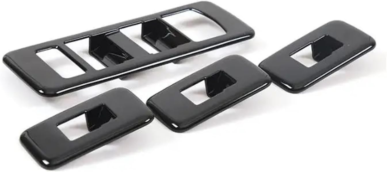 ABS Compatible With Land Rover Range Rover Sport RR Sport 2014-2017 Car Styling Interior Door Window Lift Switch Button Frame Cover Trim(Style B Silver)