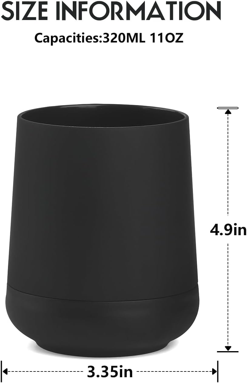 Matte Bla Silicone Boot Toothbrush Holders, Modern Tooth Brushing and