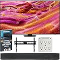 Samsung 65 inch Neo QLED 4K QN90F Vision AI Smart TV (2025) Bundle with SKM1 2.0-Ch. Soundbar, 37"-70" TV Wall Mount, 6-Outlet Surge Adapter & Deco Gear Complete Home Theater Beginner's Guidebook