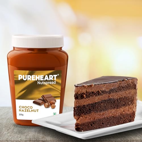 Image of Pureheart Nut Spread Choco Hazelnut (200 gm), Delicious, Smooth & Creamy Snack, Nutty Chocolate Hazelnut Spread for Breakfast
