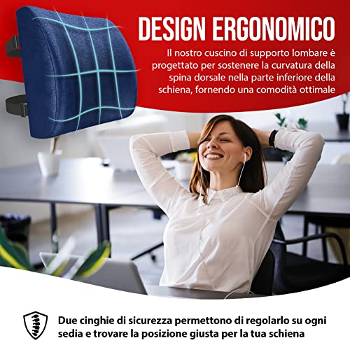 FORTEM Cuscino Lombare per Sedia da Ufficio